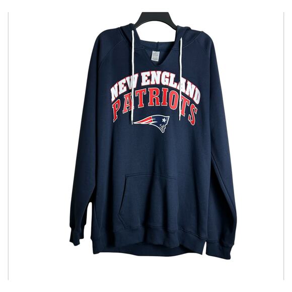 New England Patriots Hoodie Size 2X Navy Blue Football New NWOT - Picture 1 of 3